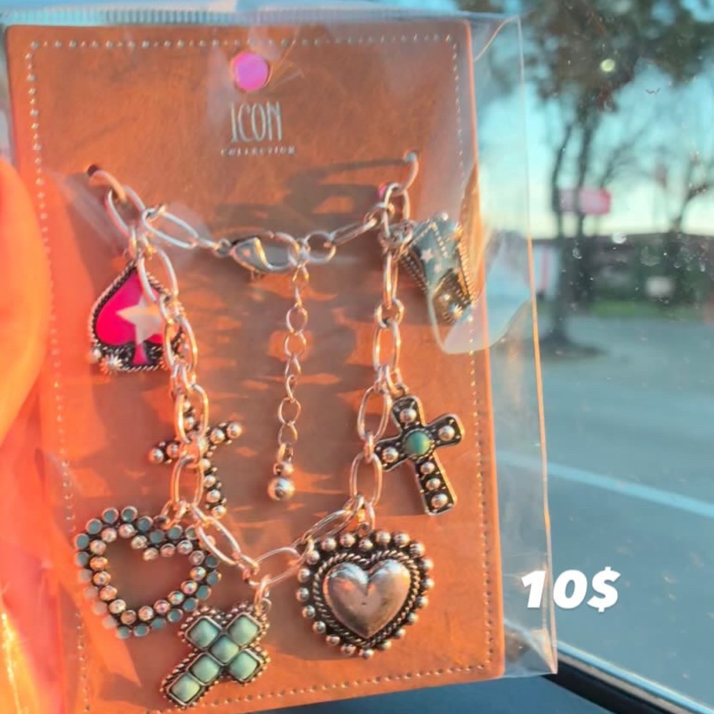 Country Sterling silver charm bracelet